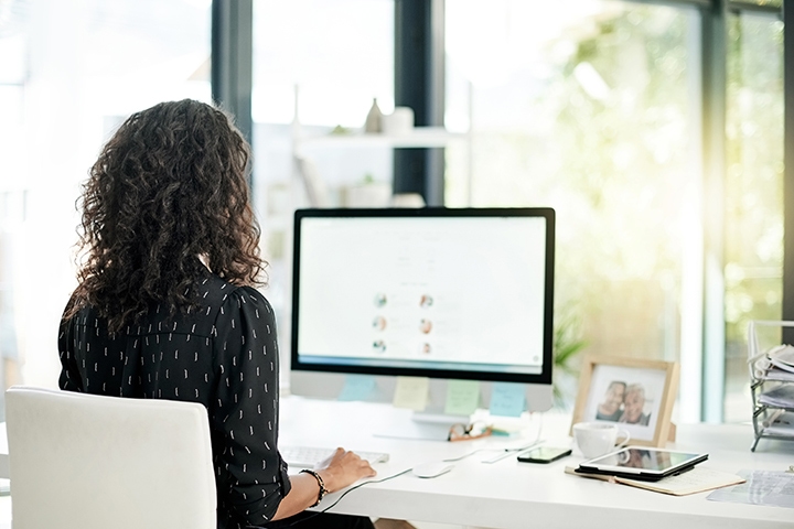 Woman at the computer