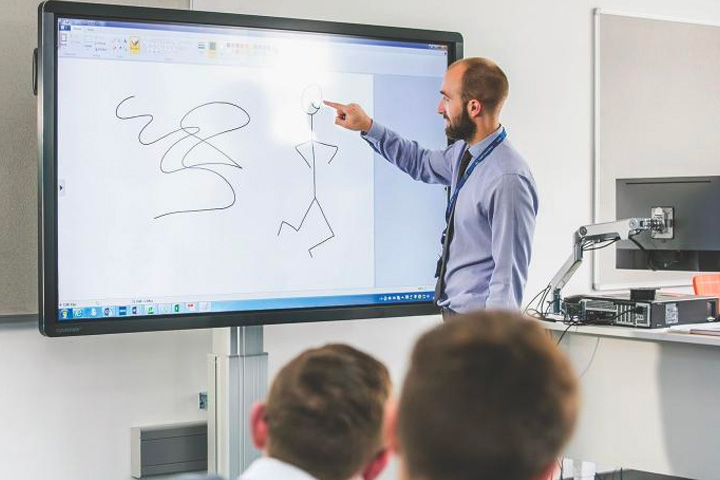 connect touch being used in a classroom