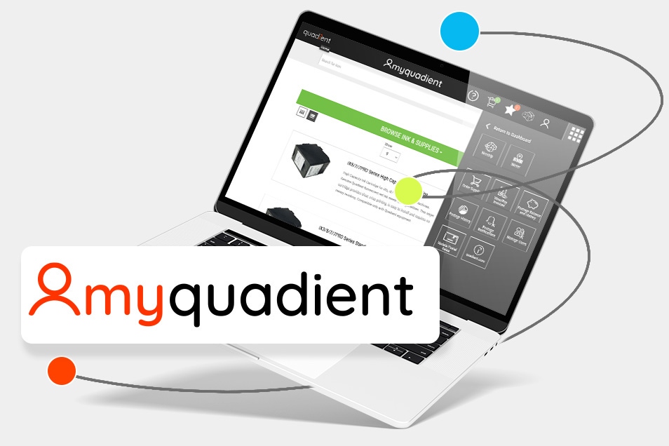 myquadient screen of the laptop