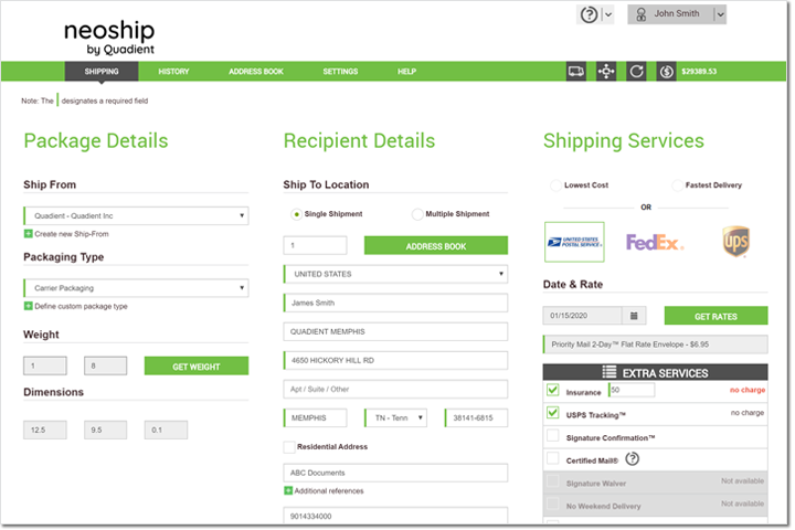 neoship shipping software