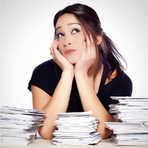 woman tired of stuffing envelopes woman tired of stuffing envelopes