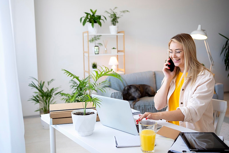 woman working from home woman working from home