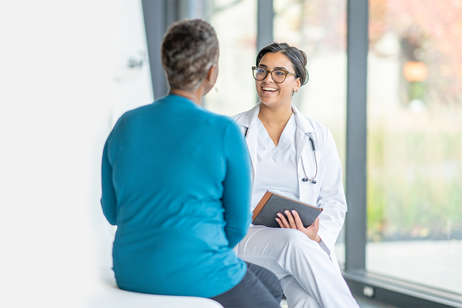 doctor talking with patient