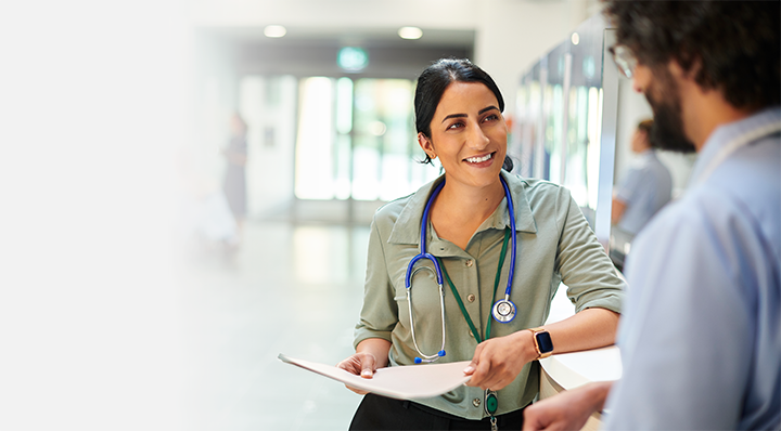 Doctor with colleague