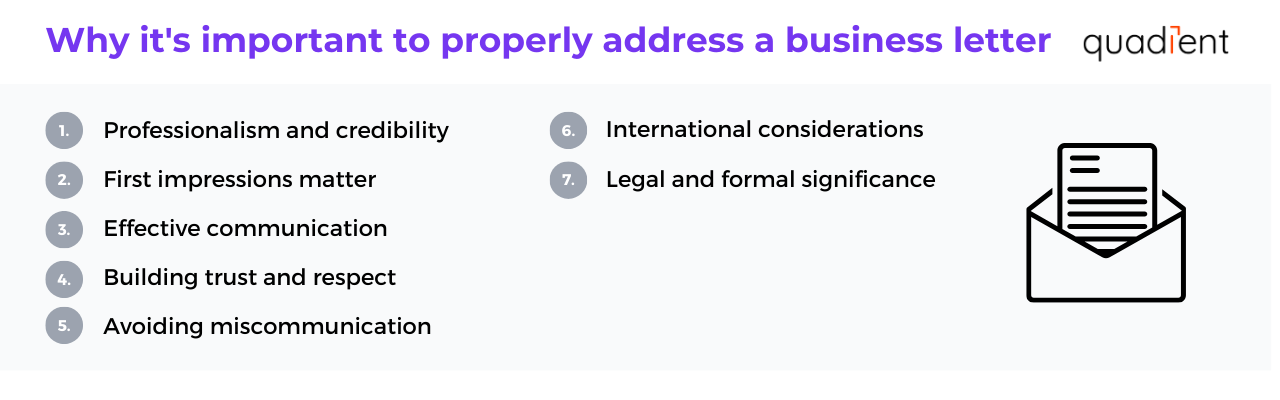 Why it's important to properly address a business letter