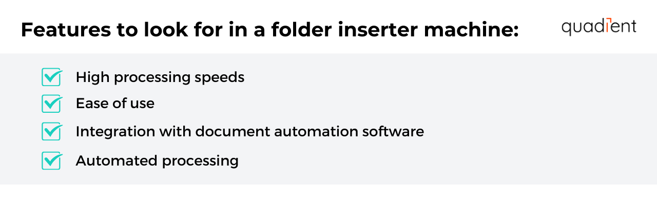 features to look for in a folder inserter