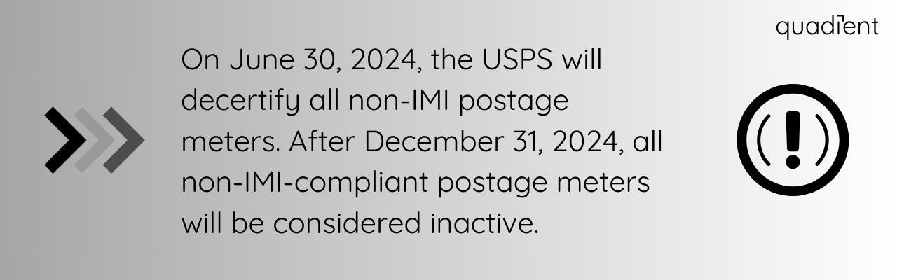 USPS decertification of non-IMI-compliant postage meters